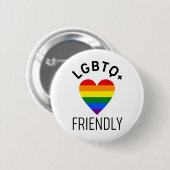 lgbtq - vriendelijke pride vlag symbool liefde voo ronde button 5,7 cm (Voorkant /achterkant)