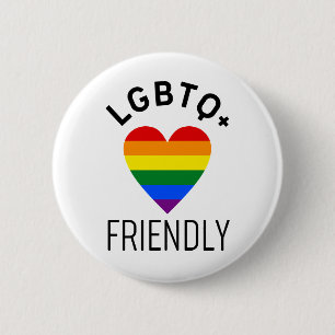 lgbtq - vriendelijke pride vlag symbool liefde voo ronde button 5,7 cm
