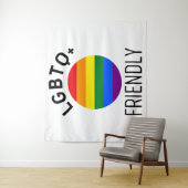 lgbtq - vriendelijke vlag homoseksuele regenboog - wandkleed (In situ)