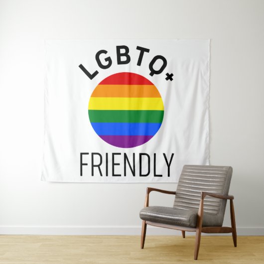 lgbtq - vriendelijke vlag homoseksuele regenboog - wandkleed (In Situ (horizontaal))
