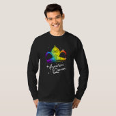 LGBTQ Waterman Koningin Zodiac Met Rainbow Gay Pri T-shirt (Voorkant volledig)