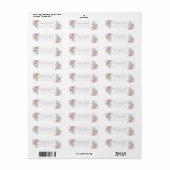 LGBTQ Waterverf Bloemen Bruiloft Retouradres Etiket (Full Sheet)