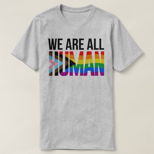LGBTQ We zijn allemaal mensen T-shirt (Design voorkant)