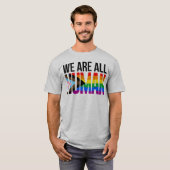 LGBTQ We zijn allemaal mensen T-shirt (Voorkant volledig)