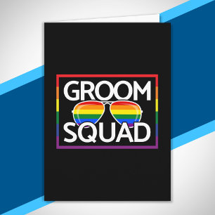 LGBTQ Weddenschap Gay Pride Matching Groomsmen Squ Kaart