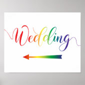 LGBTQ Weddenschap met Pijl-links Poster (Voorkant)