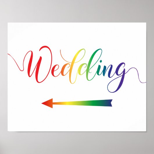 LGBTQ Weddenschap met Pijl-links Poster (Voorkant)
