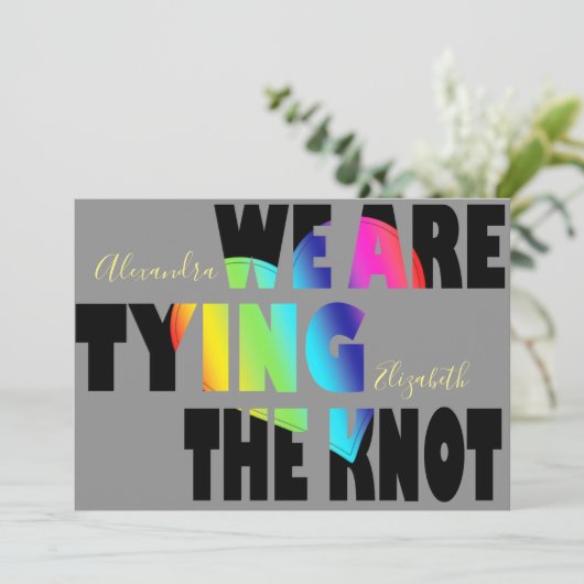 LGBTQ Weddenschap Save The Date (Staand voorkant)