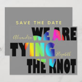 LGBTQ Weddenschap Save The Date (Voorkant / Achterkant)