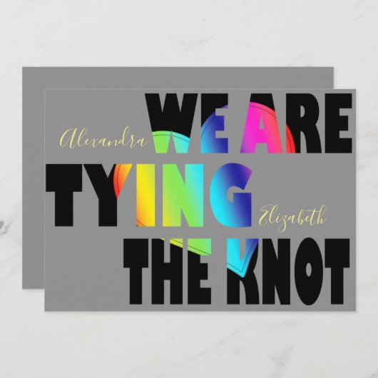 LGBTQ Weddenschap Save The Date (Voorkant / Achterkant)