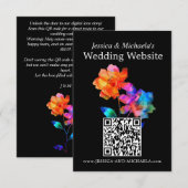 🌈 LGBTQ Wedding Website Address Petals & Pride  Informatiekaartje (Voorkant / Achterkant)
