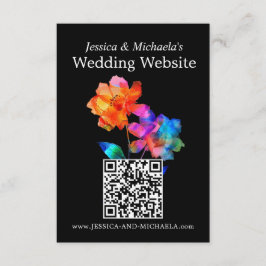 🌈 LGBTQ Wedding Website Address Petals & Pride  Informatiekaartje