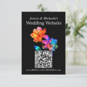 🌈 LGBTQ Wedding Website Address Petals & Pride  Informatiekaartje (Staand voorkant)