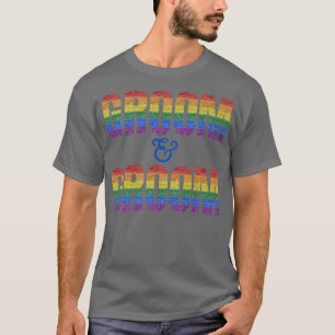 LGBTQ WeddingMarriage Apparel Groom and Groom for T-shirt