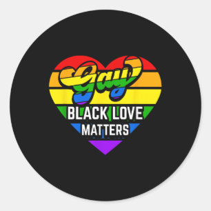 LGBTQ weerstaan eerste Gay Pride Black Love's bewu Ronde Sticker