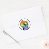 LGBTQ WEERSTAND - - RONDE STICKER (Envelop)