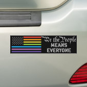 LGBTQ wij het volk betekent iedereen met de vlag Bumpersticker (Op auto)