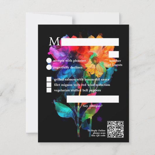 🌈 LGBTQ With menu and QR code Petals & Pride  (Achterkant)