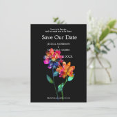 🌈 LGBTQ  With Photo Save the Date Petals & Pride  (Staand voorkant)