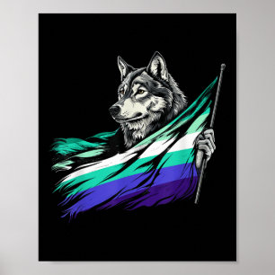 Lgbtq Wolf Gay Mannen Vlag Mlm Pride Lgbt Mlm Vlag Poster