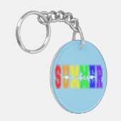LGBTQ Zomerstemming | Regenboog Pride Sleutelhanger (Voorkant Links)