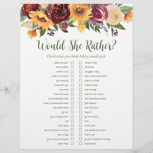 LGBTQ Zonnebloemen Bruidsmeisjes Spellen Flyer (Voorkant)