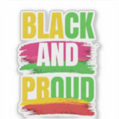 Lgbtq zwart en trots sticker (Voorkant)