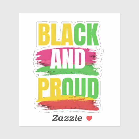 Lgbtq zwart en trots sticker (Vel)