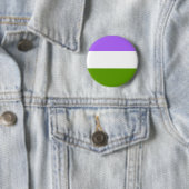 LGBTQA Genderqueer niet-Binaire BewustmakingsButto Ronde Button 5,7 Cm (In situ)