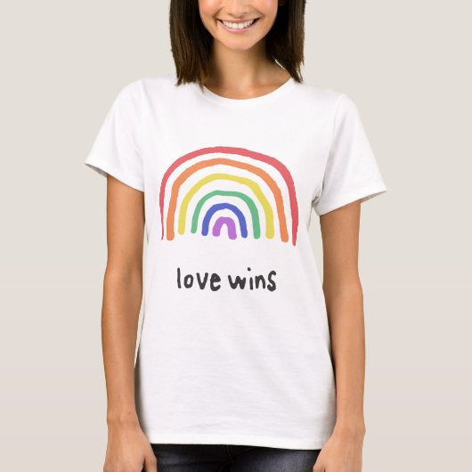 LGBTQA+ PRIDE [Love Wins] T-shirt (Voorkant)