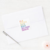 LGBTQA+ Pride maand regenboog vlag respecteren voo Vierkante Sticker (Envelop)