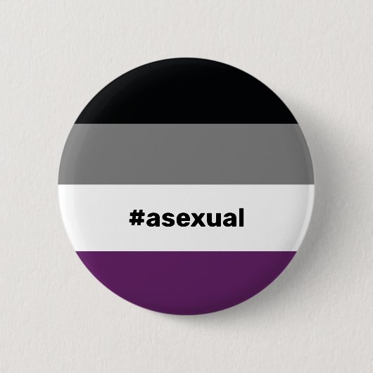 LGBTQI+ Asexual Pride Flag Ronde Button 5,7 Cm (Voorkant)