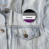 LGBTQI+ Asexual Pride Flag Ronde Button 5,7 Cm (In situ)