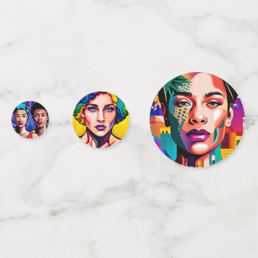 LGBTQI-gezichten Confetti (Achterkanten)