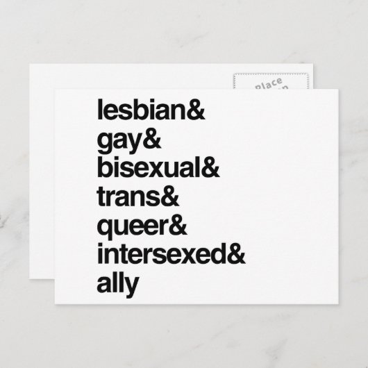 LGBTQI-LIJST BRIEFKAART (Voorkant / Achterkant)