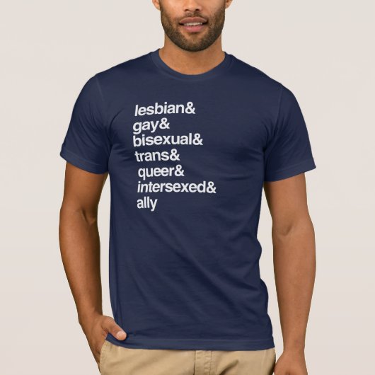 LGBTQI LIJST T-SHIRT (Voorkant)