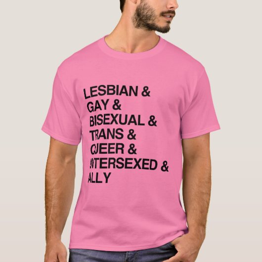 LGBTQI LIJST T-SHIRT (Voorkant)