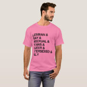 LGBTQI LIJST T-SHIRT (Voorkant volledig)