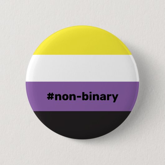 LGBTQI+ niet-Binaire Pride vlag Ronde Button 5,7 Cm (Voorkant)