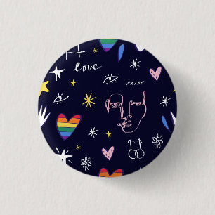 LGBTQI PRIDE TRANS GAY LESBIAN RONDE BUTTON 3,2 CM