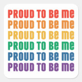 LGBTQI+ Pride: trots om me te zijn - Queer-Love Vierkante Sticker (Voorkant)
