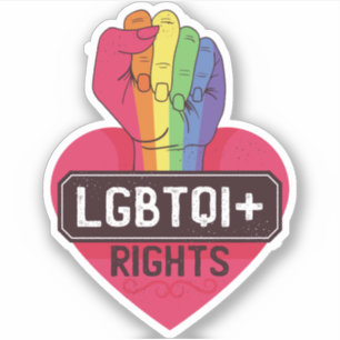 LGBTQI-rechten Rainbow Flag Fist Pride Maart Sticker