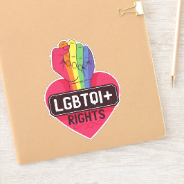 LGBTQI-rechten Rainbow Flag Fist Pride Maart Sticker