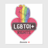 LGBTQI-rechten Rainbow Flag Fist Pride Maart Sticker (Vel)