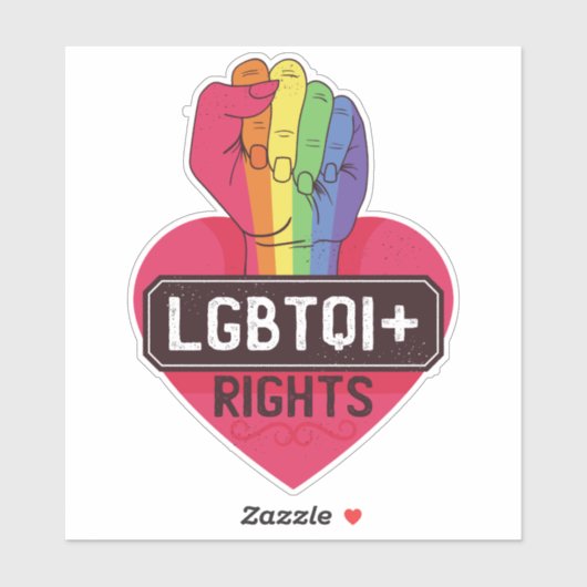 LGBTQI-rechten Rainbow Flag Fist Pride Maart Sticker (Vel)