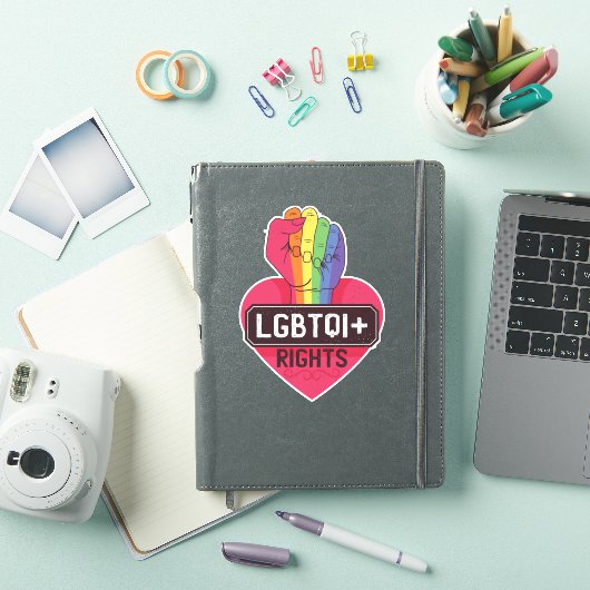 LGBTQI-rechten Rainbow Flag Fist Pride Maart Sticker (iPad Cover)