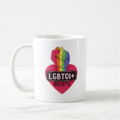 LGBTQI Rechten Regenboogvlag Vuist Pride Mars Koffiemok (Links)