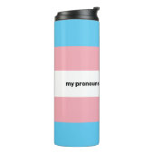 LGBTQI+ Transgender Pride Flag met uitspraak Thermosbeker (Gedraaid links)