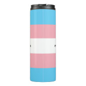 LGBTQI+ Transgender Pride Flag met uitspraak Thermosbeker (Achterkant)