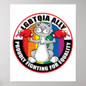 LGBTQIA Ally Cat Poster (Voorkant)